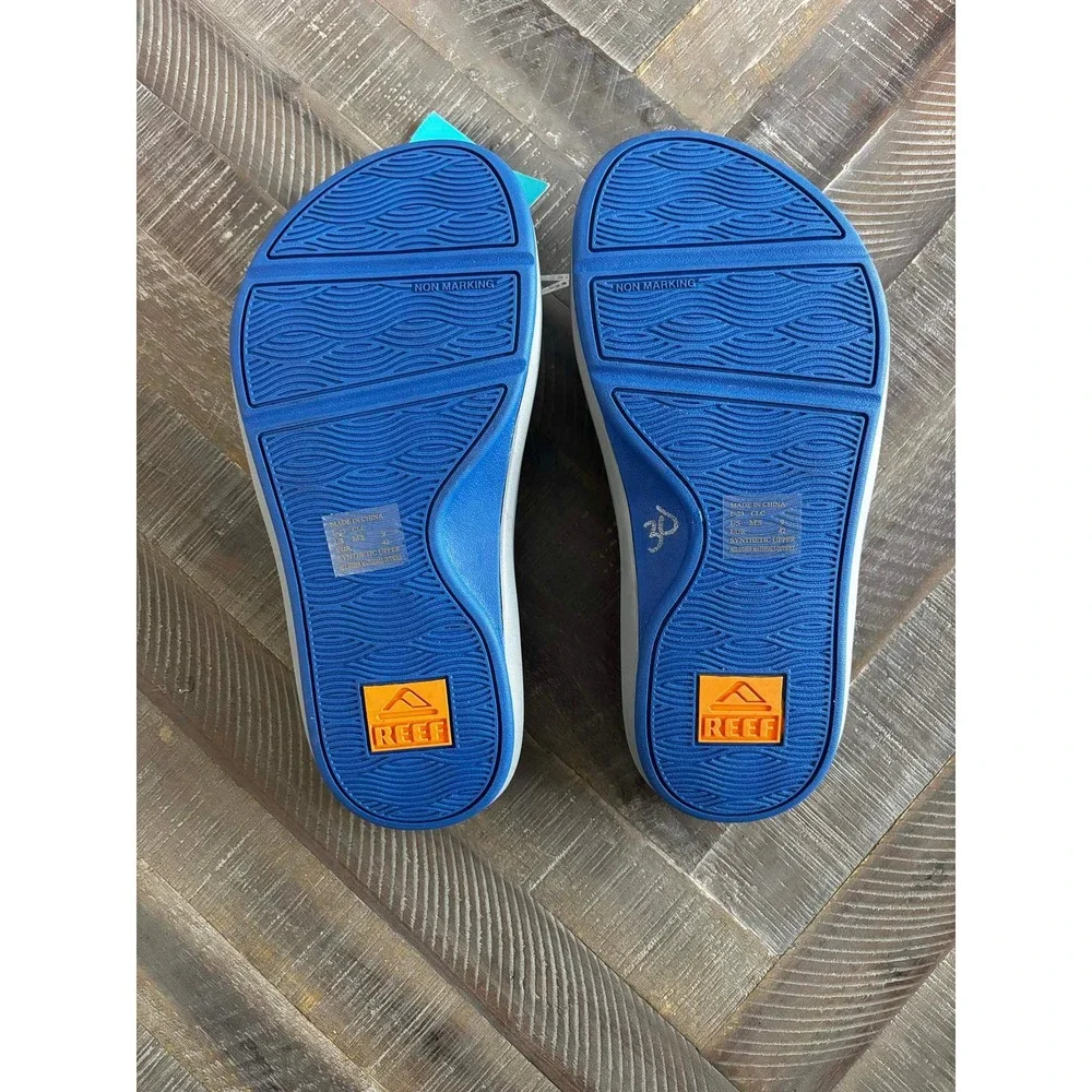 Reef Swellsole Cruiser Mens Sandals Blue White Orange CJ5891 Size 9 Flip Flops